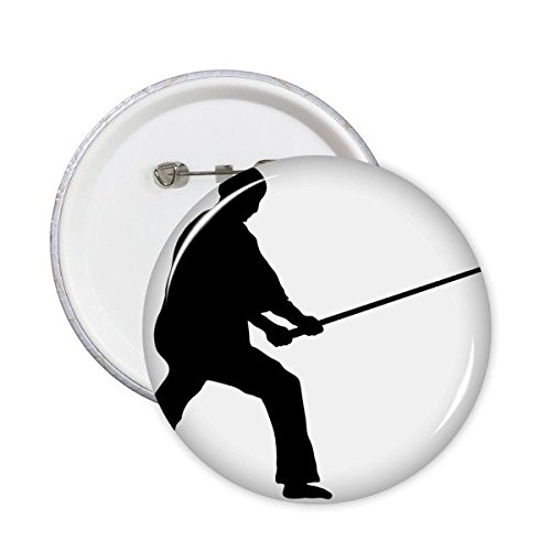 Pins Kung Fu Shaolin badge rond pour décoration de vêtements et accessoires