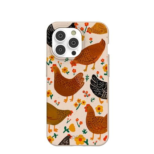 Pela | Phone Case Compatible with iPhone 14 Pro | Limited Edition | Supports Wireless Charging | Cute Eco Friendly | Chicken Garden - image 1