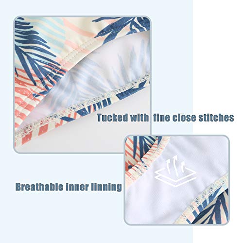 Girls Two Piece Swimsuits Tankini Bathing Suit Kids Hawaiian Floral Swimwear Palm Leaves Size 10/8-10 #TOP5