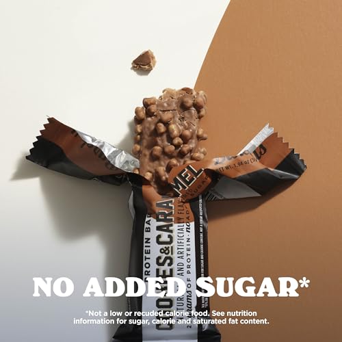 Barebells Protein Cookies and Caramel - 12 Count, 1.9oz Bars - Protein Snacks with 20g of High Protein - Chocolate Protein Bar with 1g of Total Sugars - On The Go Protein Snack & Breakfast Bars…… - 3