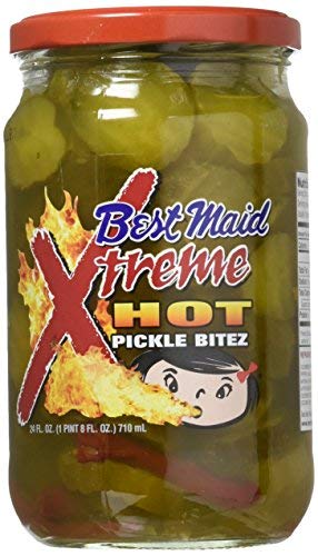 Best Maid Xtreme Hot Pickle Bitez 24oz Jar (Pack of 4)