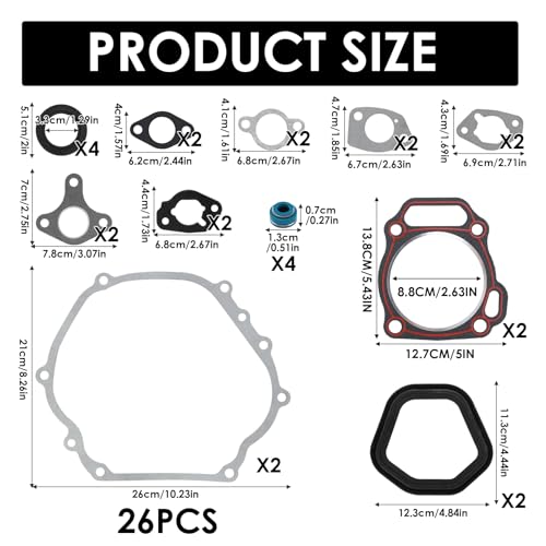 Yenblow ENGINE GASKET KIT3 24 Pcs Gx390 Carburetor Gasket Kit, Small Powersports Engine Generator Carburetor Head Gasket Sets Compatible thumb #1