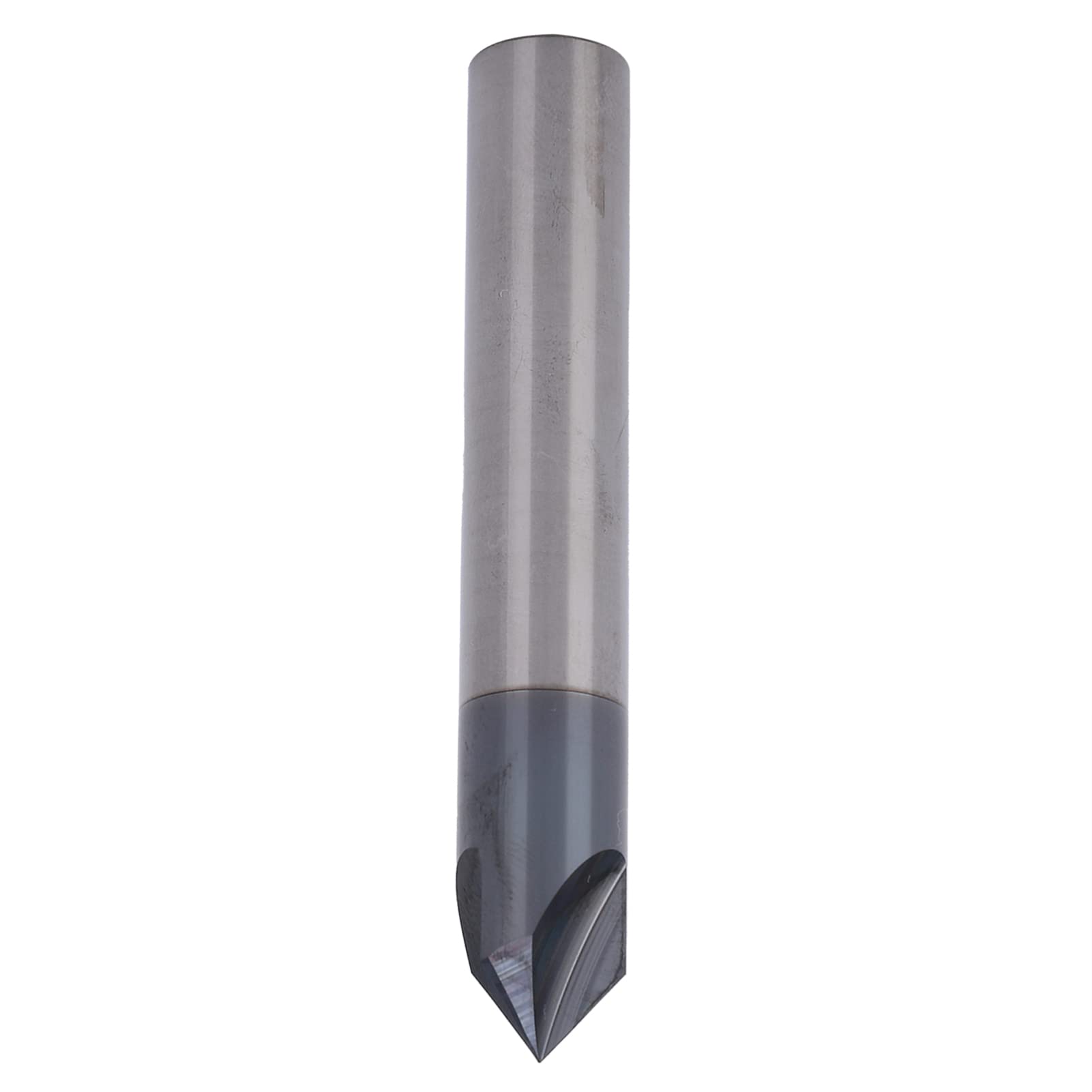 Fraise en Bout de Chanfrein 3 Cannelures 90 ° en Acier au Tungstène Fraise CNC Outil de Sculpture de Polissage pour Aluminium Cuivre, Moulins à Chanfrein (D3*90°*50L)