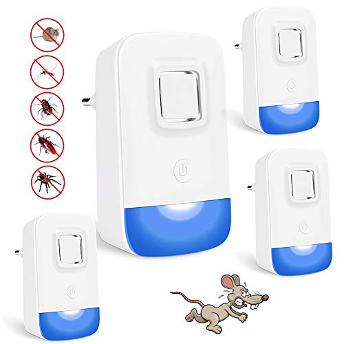 Preisvergleich Produktbild Hospaop Ultraschall Schädlingsbekämpfer, Ultrasound Moskitoschutz Mäuseabwehr, Elektronische Insektenschutzmittel & Innenräumen Schädlingsbekämpfung Pest Repeller für Kakerlaken, Mäuse,Mücken,Ameisen