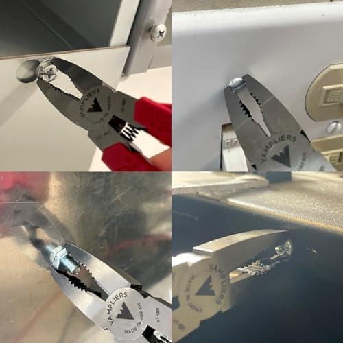 VAMPLIERS 6.25" Stripped Screw Extractor Pliers. Made in Japan. Time-Saving Screw Removal Tool Quickly Extracts Rusted, Stuck, Damaged Screws & Fasteners.