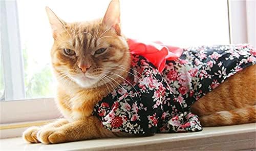 Amazon 犬の服 猫の服 ペットの服 犬の服 日本の伝統的な着物 紫の花のファッション犬のドレス 小型犬 ペット 春と秋のトップス スカート 服 子犬 クロスドレッシング 散歩 外出服 記念写真 犬の服 Xiaban 服 アクセサリー 通販