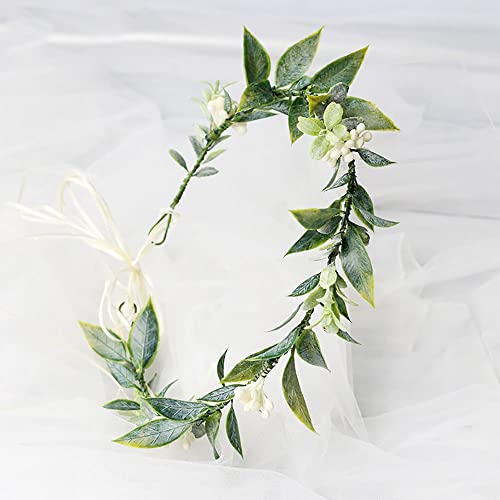 Foto von Goledwedy Blumenkranz haare blumenkranz haare kinder blumenkranz haare hochzeit braut Stirnband für Damen und Mädchen