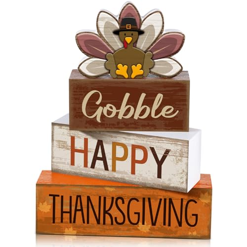 Lineshading 4 Pcs Fall Decorations for Home Thanksgiving Tiered Tray ...