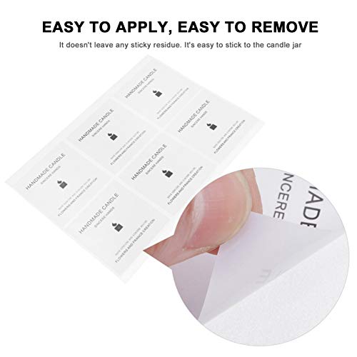 ARTIBETTER 10Pcs Rótulos de Jarros de Velas Adesivos de Advertência de Velas Feitas à Mão Adesivos d