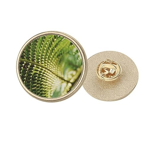 Broche photo nature ronde clip doré taille M pour sublimer vos vestes d'automne