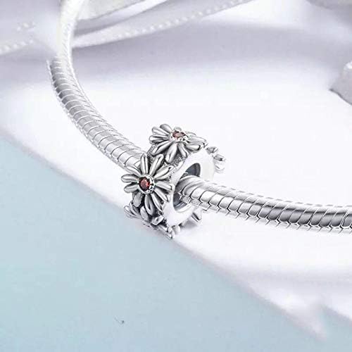 Miniatura 3 de Charm espaciador de plata 925, cuentas de tope de silicona para posicionamiento, dije para pulseras y collares de 0.118 pulgadas