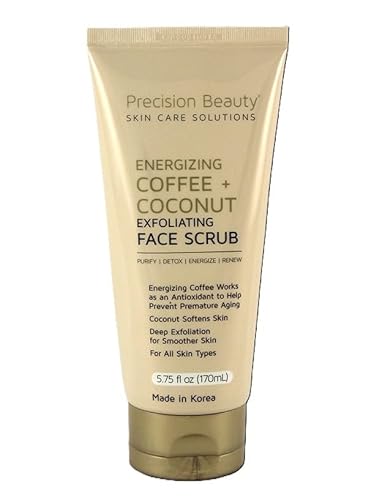 Precision Beauty Coffee and Coconut Face Scrub, Exfoliating, 5.75 fl oz