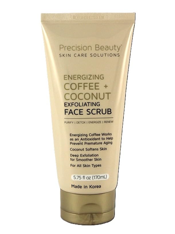Precision Beauty Coffee and Coconut Face Scrub, Exfoliating, 5.75 fl oz