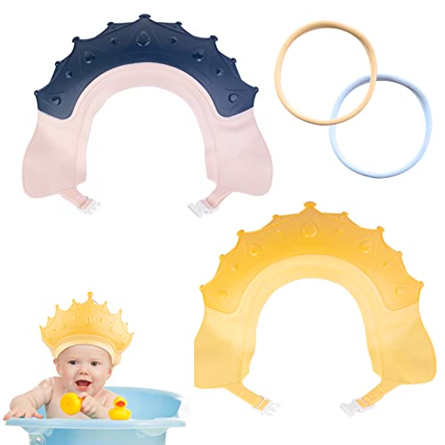 Duschhaube Kinder - Einstellbare Baby Duschhaube, 2 Stück Haare Waschen Kinderschutz Baby Verstellbarer Shampoo Schutz Set, Bad SchüTzen Weiche Kappe Hut für Kleinkind Babypflege Cover