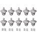 Alued 10 PCS Wall Mount Bar Beer Coke Bottle Wine Soda Cap Opener Brushed Chrome Silver,