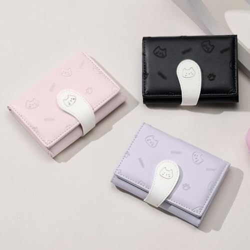Women's Fashionable Cartoon Short Tri-fold Coin Purse Simple and Versatile Multifunctional Card Holder3