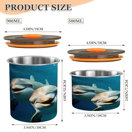 Contenedor de almacenamiento hermético para café de acero inoxidable 30oz miniatura 3