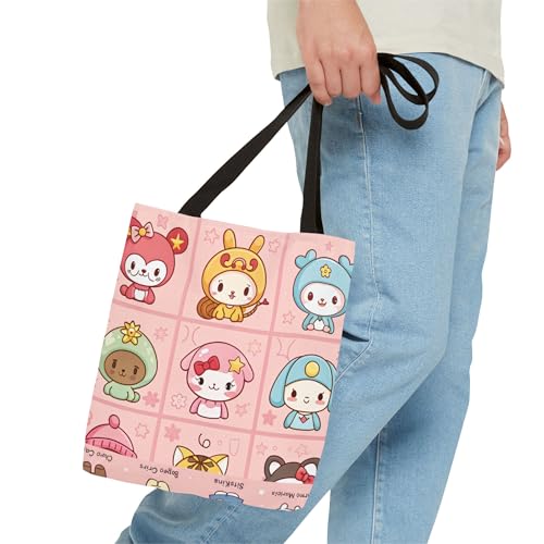 Cute Character Tote Bag, Reusable Shopping Bag,Tote Bag Birthday Gift3