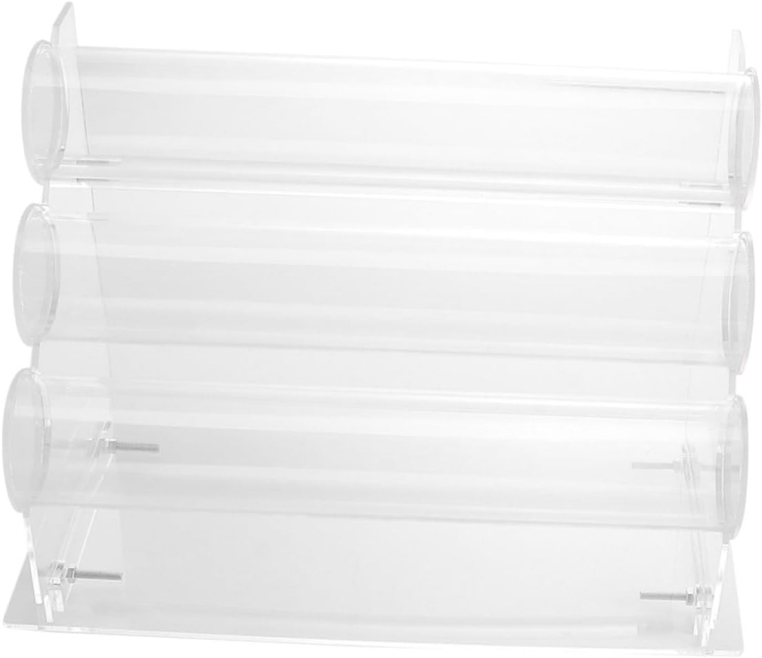 Three-tier Acrylic Jewelry Display Rack Transparent Bracelet Holder for Desktop Storage for Organizing Wristbands Headbands and Accessories