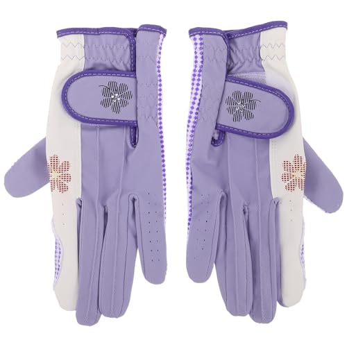Guantes de golf morados transpirables para uso deportivo al aire libre mujer
