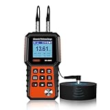 YOWEXA EC-2000 Ultrasonic Thickness Gauge for Steel, Metals, Plastic, Glass, PVC, 0.04–15.7in (1–400mm) Range, Backlit LCD, Adjustable Sound Velocity, Data Storage, Industrial Measuring Instrument