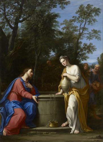 Pintura Cristo e la donna di Samaria para inspirar tu oficina y despacho