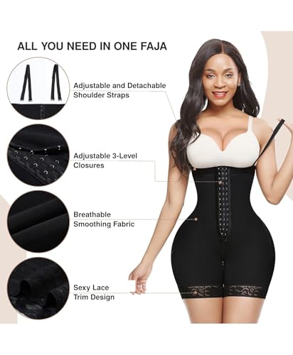 Image of Lover-Beauty Fajas Colombianas Shapewear for Women Tummy Control Postpartum Body Shaper Butt Lifter Bodysuit