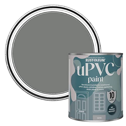 Rust-Oleum Grey uPVC Door and Window Paint In Satin Finish - Torch Grey 750ml