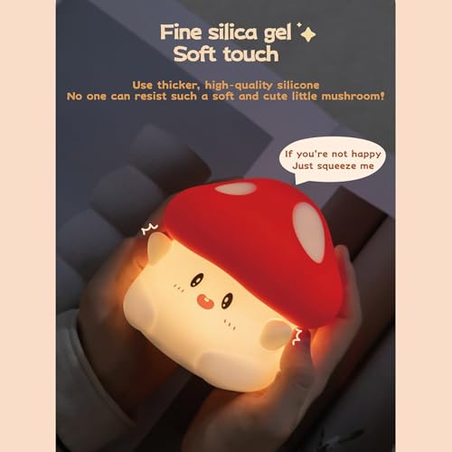 Lámpara nocturna LED recargable con forma de hongo miniatura 4