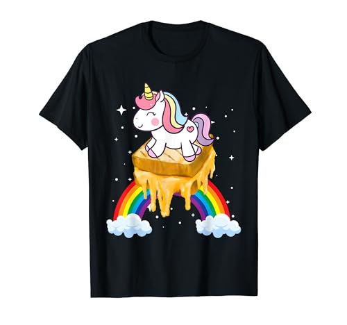Unicorn Riding Grilled Cheese Boys Girls Women Kids Rainbow...