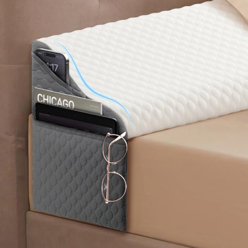 King Size Bed Wedge Pillow Headboard Pillow Wedge for Headboard Gap(0-8) Mattress Gap Filler Wedge Stop Items Falling and Get Quality Sleep Ergonomic Design Non-Slip Breathable(76X10X6)