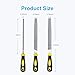 pwkauka 3Pcs Metal File Set, 8-Inch Professional High Carbon Steel Metal File, Includes Flat, Round, Half-Round Metal Files, Durable Hand Files Work for Metal Wood Smoothing Shaping Deburring