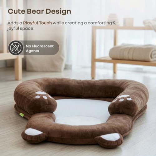 Image of R for Rabbit Snuggy Teddy Kids Bedding Bag | Soft Portable Travel Sleep Sack for Kids | Ultra-Soft Plush Fabric for Everyday Comfort (Brown)
