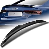 Q1-Tech, Carbon Fiber V-Style Lift Gate Trunk Spoiler Wing Compatible with 2017-2021 Audi A5 / A5...