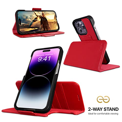 dreem Wallet Case for iPhone 14 Pro Max, 2 Way Phone Stand - Image 3