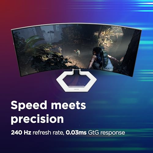 Image of Lenovo Legion Pro 34WD-10| 34 inch 240Hz WQHD OLED Curved Gaming Monitor|0.03ms, USB-C Docking 140W PD,2xHDMI+DP, RJ45|Tilt,Swivel,Height Stand|AI Smart Sensors|2x5W Speakers|KVM Switch| 67C9UAC1IN