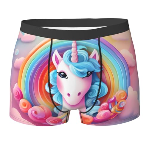 Rainbow Unicorn Men's boxer briefs - suitable for business, sports and leisure, multiple