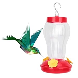 Outdoor Hummingbird Feeder, Plastic Outdoor Flower Hummingbird Water Bowl Bird Feeding Feeder voor Tuin (Rood)