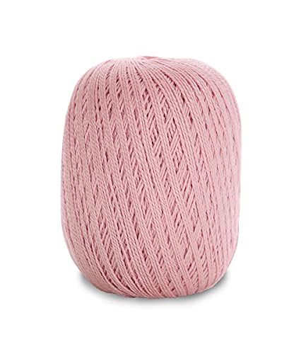Image of CIRCULO Anne Yarn for Crocheting & Knitting, 100% Mercerized Brazilian Virgin Cotton, Soft Fingering Weight, 547 Yds, 5.19 Oz - Color 3227 Antique Pink