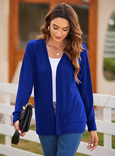 Image of Womens Casual Lightweight Long Sleeve Cardigan Flowy Soft Open Front Knit Cardigan Sweaters