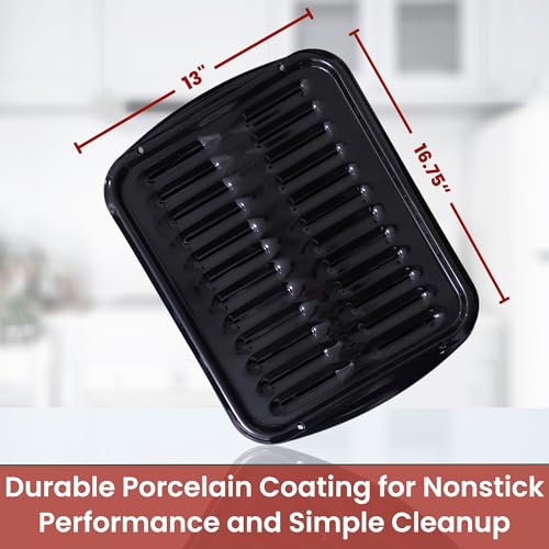 image for CULINARIN Broiler Pan for Oven Nonstick 16.75” x 13” Ceramic Coate