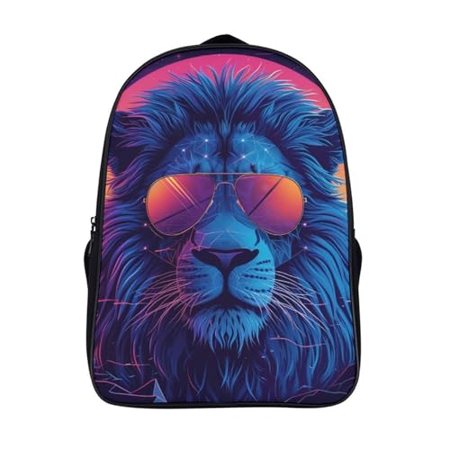 Mochila niño impermeable con relieve de león 3D y correa anticaídas
