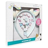 LUV HER Licensed Squishmallows Headbands for Girls - Kids Jewelry Dress Up Set All in one Giftable Box - Headband Play Jewelry Set - 4pc (Headband, Necklace, Dress Up Bracelet, Ring) Ages 8+