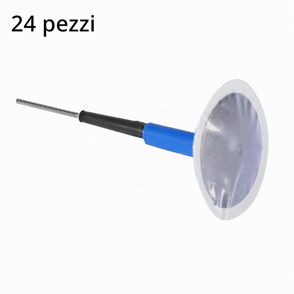 24 Pezzi di Riparazione Universale per Foratura di Pneumatici Senza Camera D'aria, Tappo a Fungo, Gomma per Auto e Moto (48 * 6 mm)