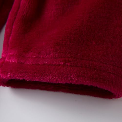 Solid Soft Hooded 𝐁ath𝗿obe for Boys Girls Kids Flannel Warm Comfort Cozy Plush 𝗦leep𝚠ear 𝗡ight𝐠own Girls Owl Shirt2