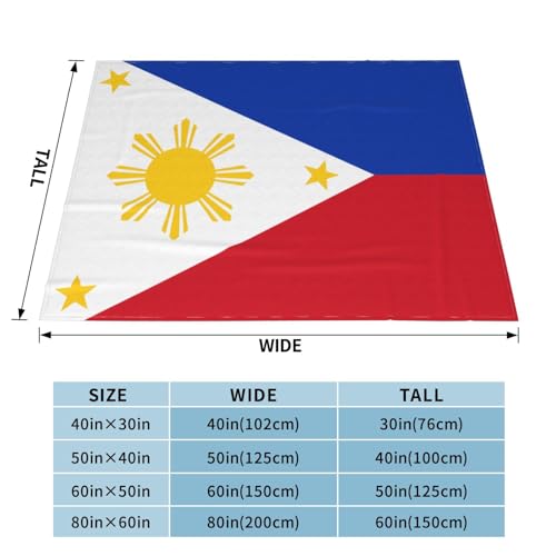 Couverture flanelle drapeau Philippines 152x127 cm voyage camping canapé - 4