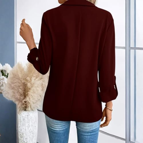 Womens Blazers for Work Dressy Long Sleeve Suit Jackets with Pockets Lightweight Business Casual Outfits3