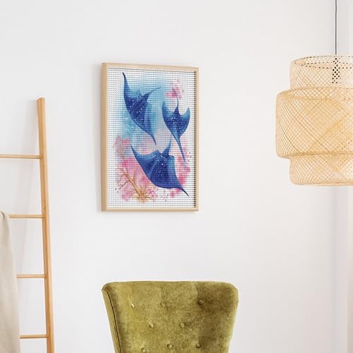 Kits de pintura de diamantes de animales marinos contra el estr[strong]é[/strong]s: arte con cuentas para adultos 6