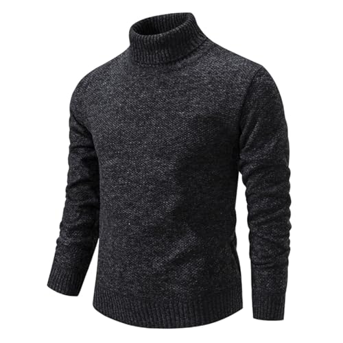 Men's Slim Fit Turtleneck Sweater Casual Knitted Pullover Solid Sweaters2