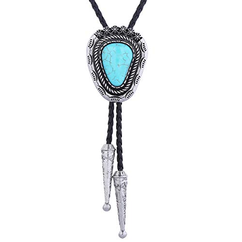 Turquoise Bolo tie for Men, Handmade Native American Western Vintage Bola tie for Women